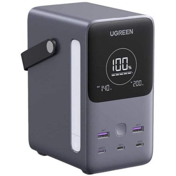 UGREEN PB770 powerbank, 48000mAh, 2x USB + 4x USB-C, 300W (szürke) (25286)