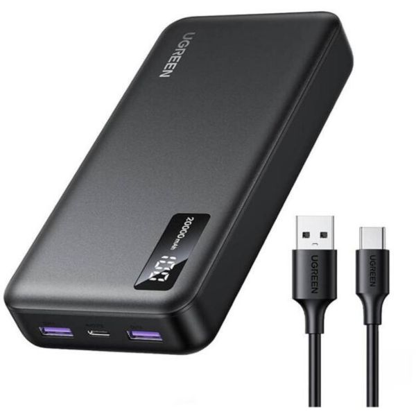UGREEN PB312 powerbank, 20000mAh, PD 20W (fekete) (25683)