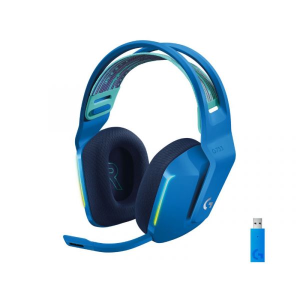 Logitech G733 Vezeték Nélküli 2.0 Mikrofonos Gaming Fejhallgató Kék (981-000943)