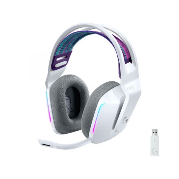 Logitech G733 Vezeték Nélküli 2.0 Mikrofonos Gaming Fejhallgató Fehér (981-000883)