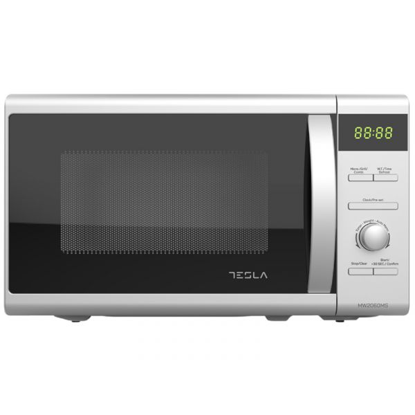 Tesla MW2060MS mikrohullámú sütő 20l, 700W, 100W grill, ezüst