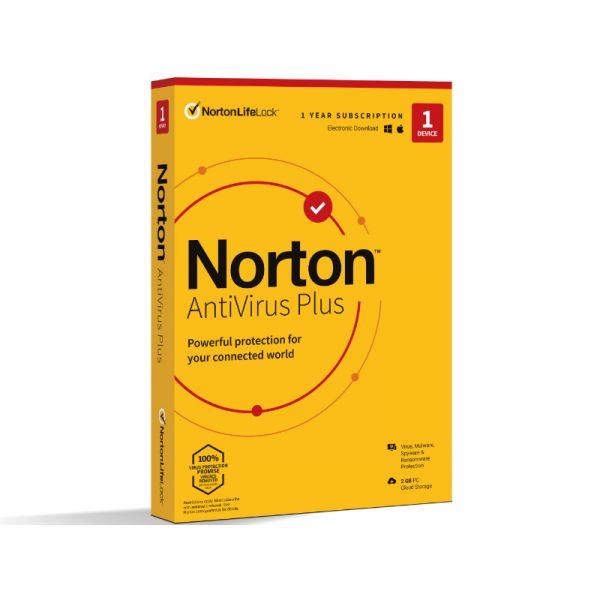 Norton Antivirus Plus - dobozos - 2GB, HU, 1 Felhasználó, 1 Eszköz, 1 Év (21416693)