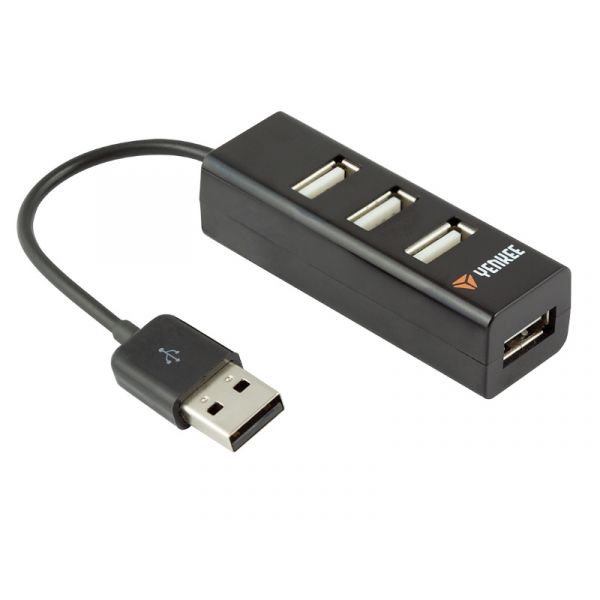 YENKEE YHB 4001BK USB2.0 4-portos HUB (45007826) fekete