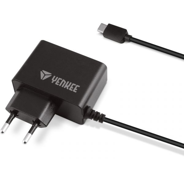 YENKEE YAC 2027BK USB Type-C toltő, 2A (30018434) fekete