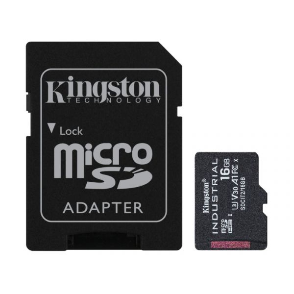 KINGSTON Industrial microSD memóriakártya, 16GB (SDCIT2/16GB)