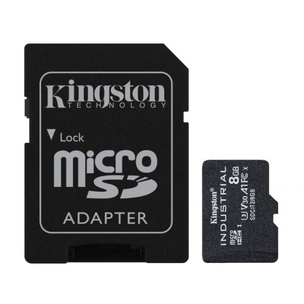 KINGSTON Industrial microSD memóriakártya, 8GB (SDCIT2/8GB)