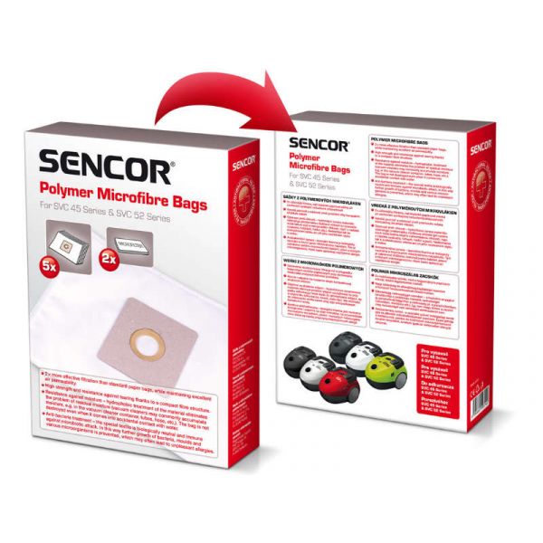 Sencor papír porzsák SVC 45 / 52 porszívóhoz, 5db