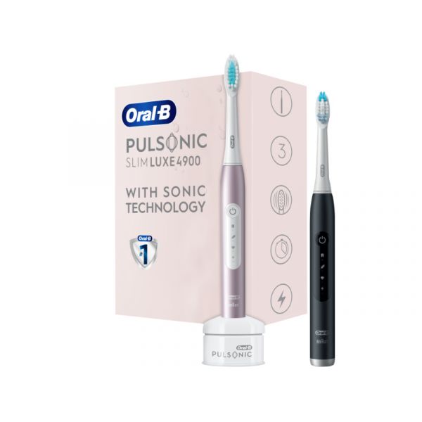 Oral-B Pulsonic Slim Luxe 4900 elektromos fogkefe DuoPack, Rose Gold + Matte Black