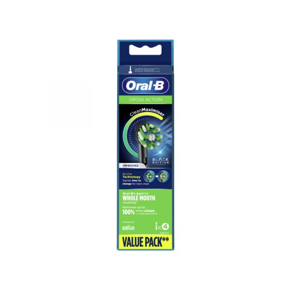Oral-B EB50BK-4 Cross Action Rainbow pótfej 4 db (10PO010345) fekete