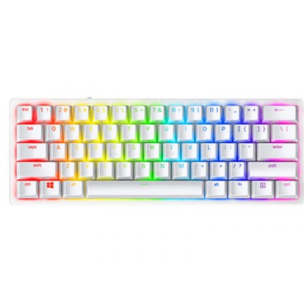 Razer Huntsman Mini Mercury Edition Clicky Optical Switch (purple) gamer billentyűzet, US-angol (RZ03-03390300-R3M1) fehér