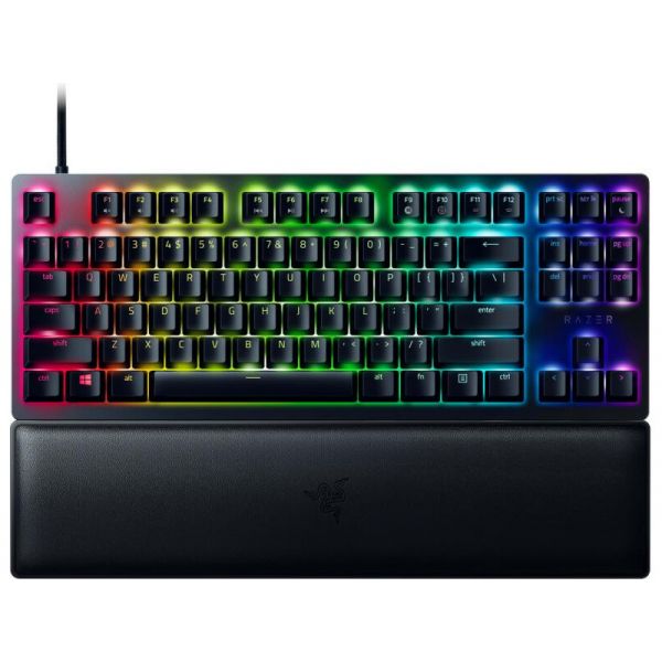 Razer Huntsman V2 Tenkeyless Clicky Optical (purple) gamer billentyűzet, US-angol (RZ03-03940300-R3M1) fekete