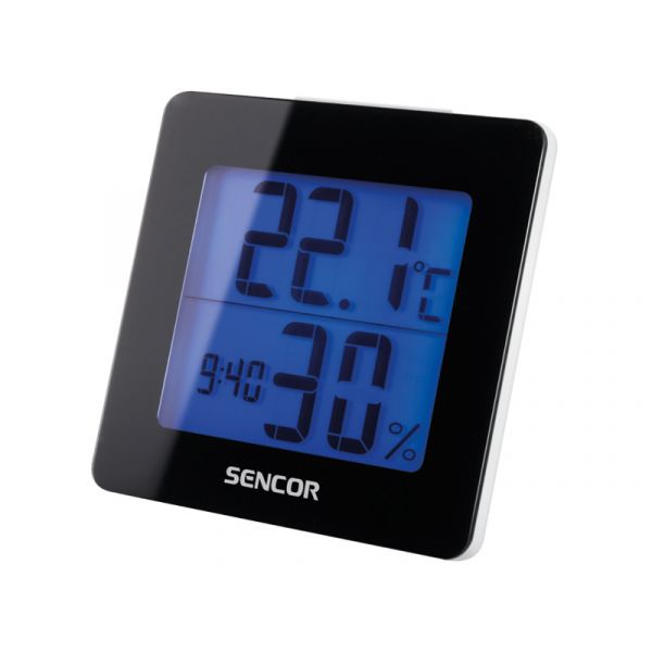 Sencor SWS 1500 B hőmérő ébresztőórával (35049710) fekete