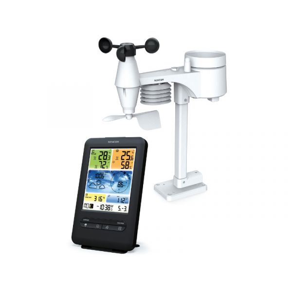 Sencor SWS 9898 WiFi-s meteorológiai állomás (35054085) Fekete-fehér