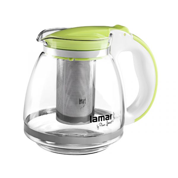 Lamart LT7028 Verre üveg teáskanna, 1,5 liter (42002260) zöld