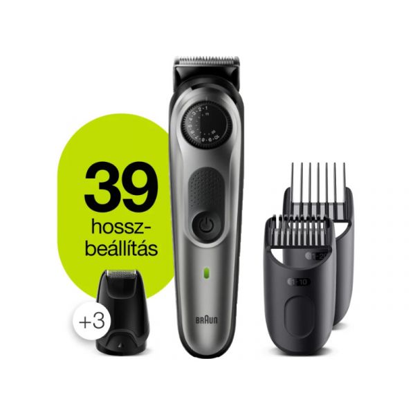 Braun BT5365 szakállvágó (10AS490118) ezüstmetál