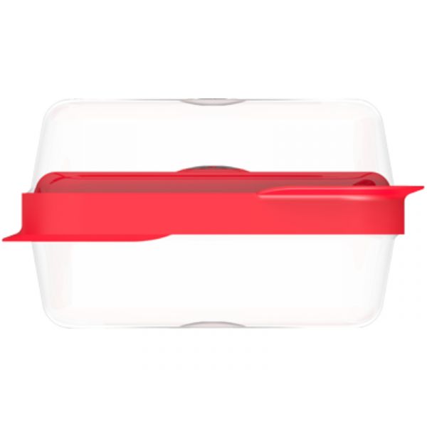 Tefal K2198114 Négyzetes tároló szett 2 db Piros-transzparens