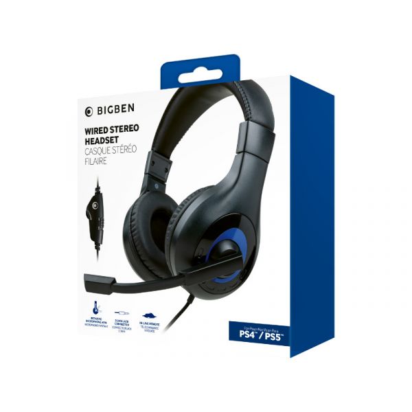 Nacon PS4/PS5 Stereo Gaming Headset V1 (3665962006339) Fekete