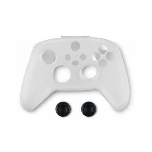 Spartan Gear Controller Silicon Skin Cover and Thumb Grips - védőtok és analóg kar védők, Xbox Series (2808152) fehér
