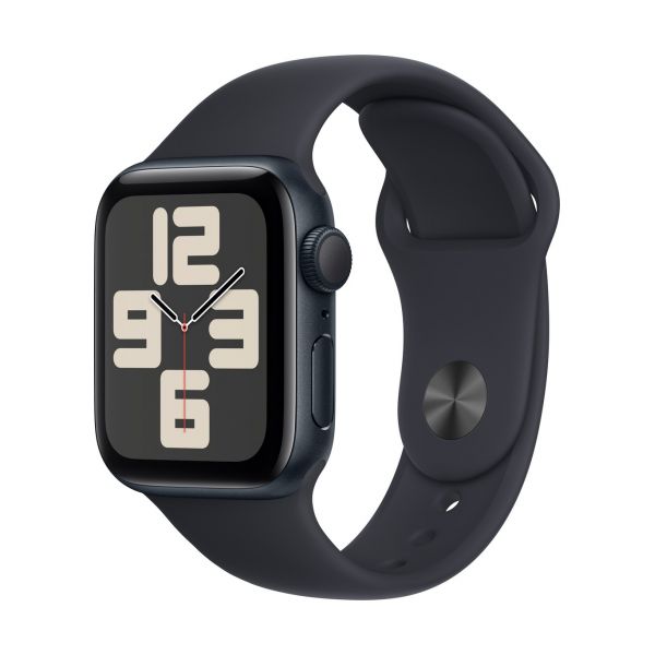 Apple Watch SE2 v2 (2023) GPS 40mm (MR9Y3QH/A) ÉJFEKETE ALUMÍNIUMTOK, ÉJFEKETE SPORTSZÍJ - M/L