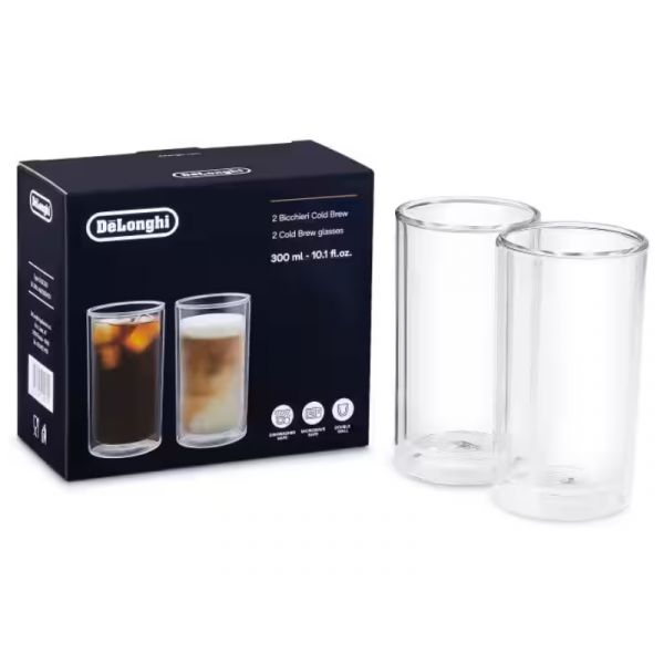 DeLonghi Double Wall Cold Brew Glass Large üvegpohár 2db-os, 300ml (DLSC325)