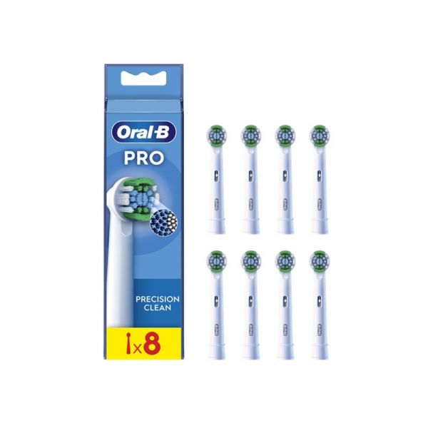 Oral-B EB20-8 Pro Precision Clean, fogkefe pótfej, 8db, fehér