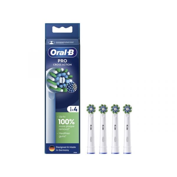 Oral-B EB50-4 Pro Cross Action fogkefe pótfej, 4db, fehér