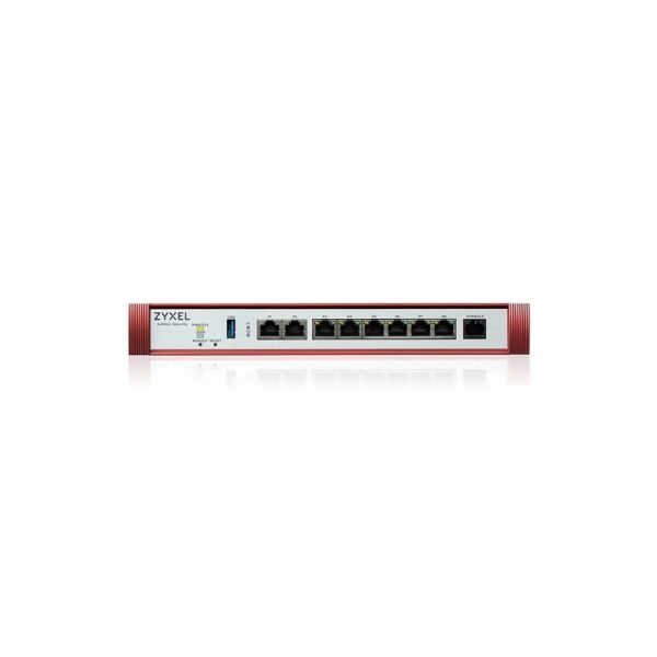 ZYXEL Tűztfal 2x2.5-GbE port + 6x1-GbE +1xUSB 3.0 + 1konzol port + 1 év Security Bundle (USGFLEX200H-EU0102F)