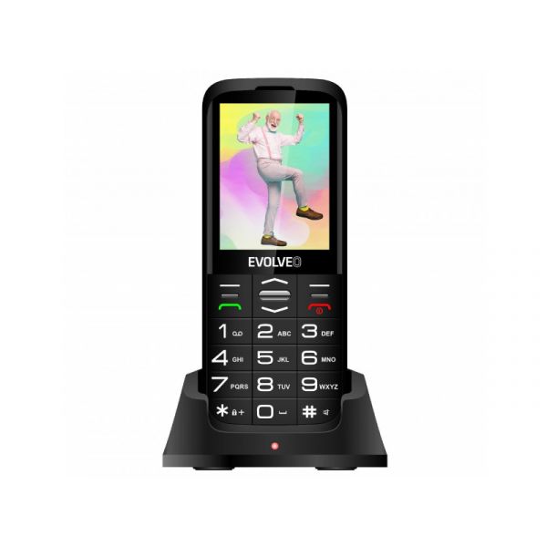 Evolveo EasyPhone XO mobiltelefon időseknek töltőállvánnyal (SGM EP-630-XOB) fekete