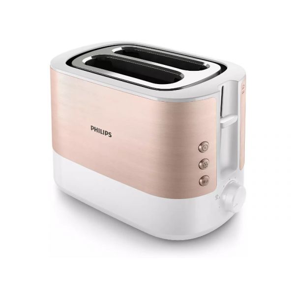Philips Viva Collection kenyérpirító (HD2638/11) rózsaarany/fehér