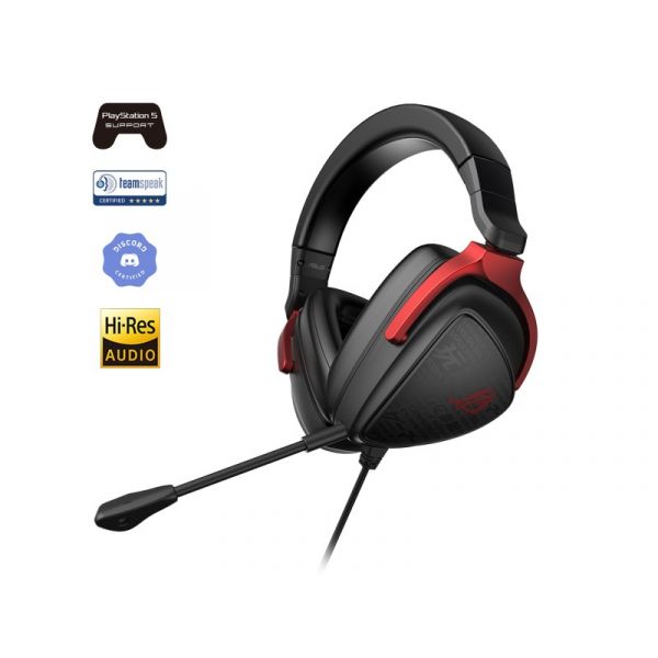 Asus ROG Delta S Core gamer fejhallgató (90YH03JC-B1UA00) fekete/piros