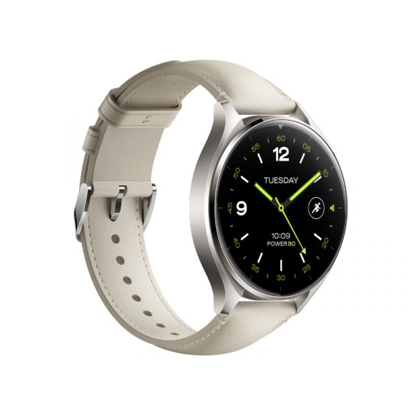 Xiaomi Watch 2 Titan Gray Case, White Leather Strap (BHR9306GL)