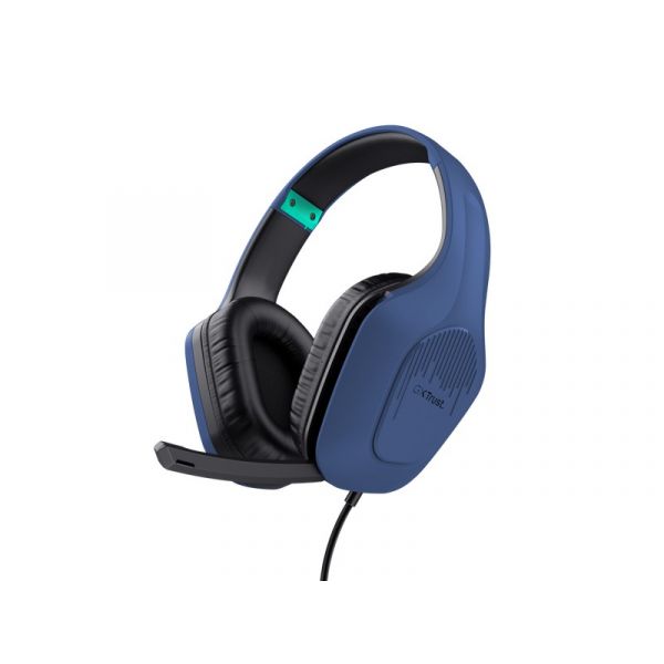 TRUST GXT415B ZIROX vezetékes fejhallgató mikrofonnal, kék