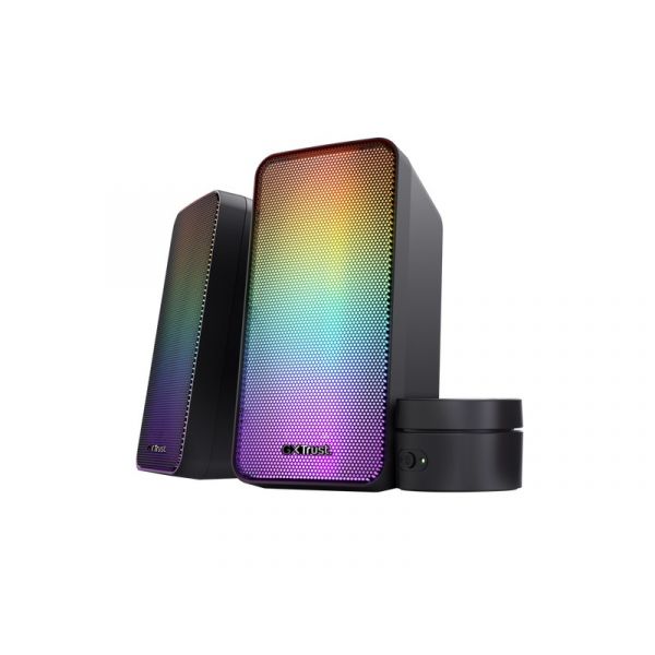 TRUST GXT611 WEZZ 2.0 USB-s sztereó hangszóró, RGB, fekete