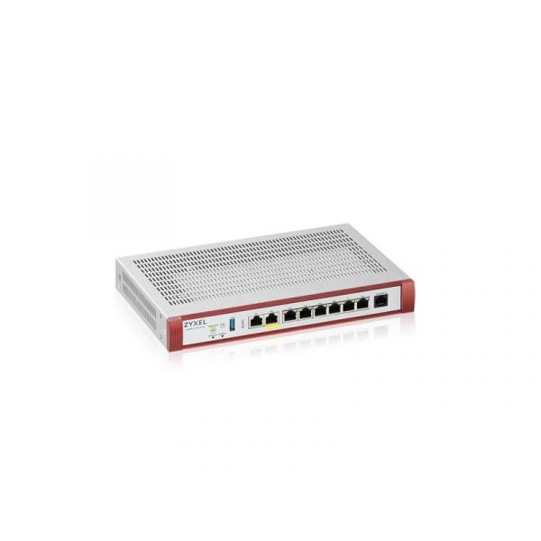 ZYXEL Tűzfal 7x1-GbE port + 1xPOE+ 1xUSB 3.0 + 1xkonzol port + 1 év Security Bundle, USGFLEX100HP-EU0102F