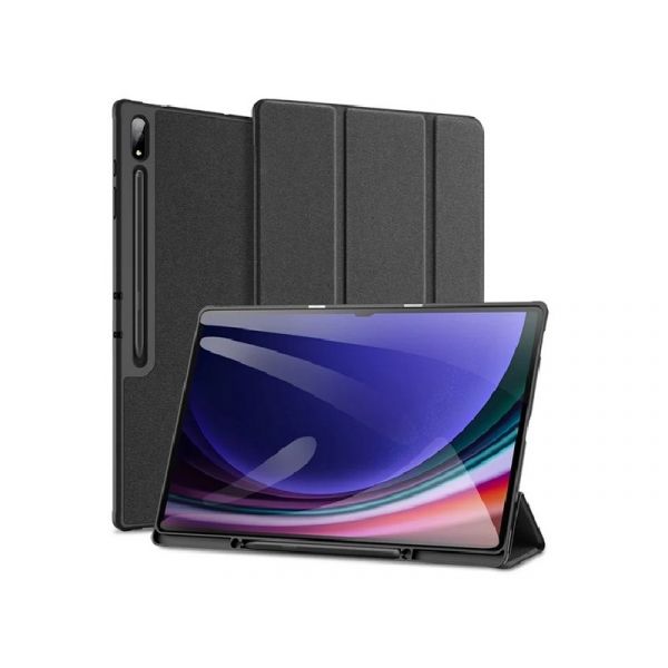 DUX DUCIS DOMO [Samsung Galaxy Tab S9 Ultra] aktív FLIP, oldalra nyíló tok FEKETE