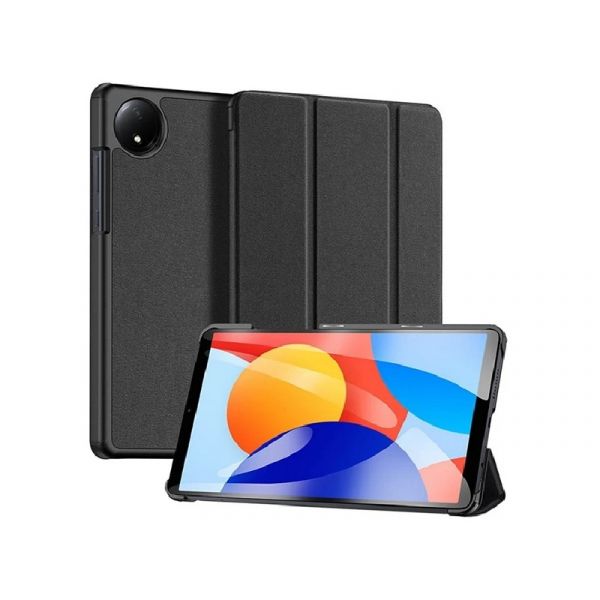 DUX DUCIS DOMO [Xiaomi Redmi Pad SE 8.7] aktív FLIP, oldalra nyíló tok FEKETE
