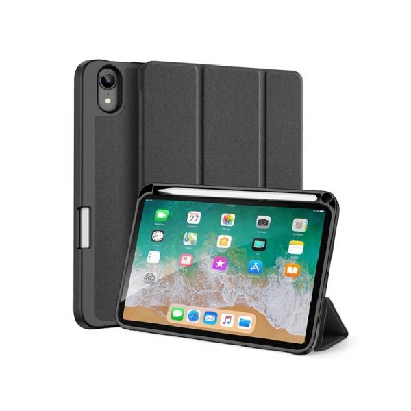 DUX DUCIS DOMO [Apple iPad mini 6 (2021)] aktív, oldalra nyíló tok FEKETE