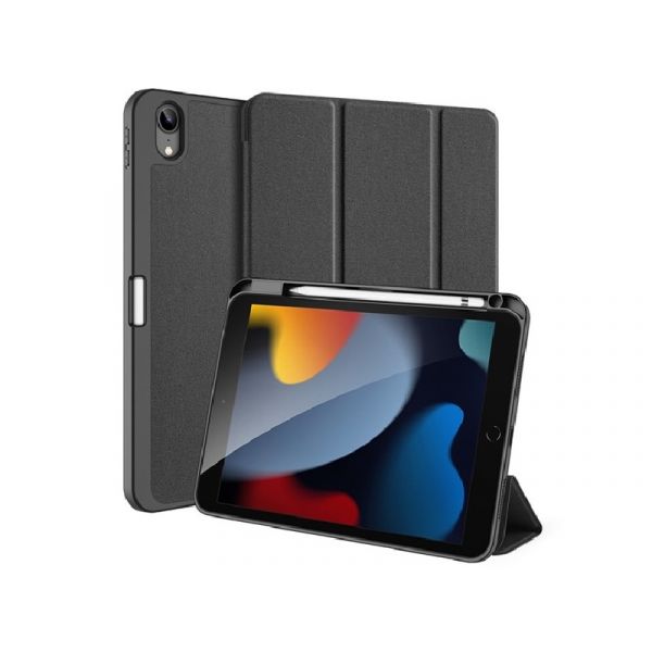 DUX DUCIS DOMO [Apple iPad 10.9 (2022)] aktív, oldalra nyíló tok FEKETE