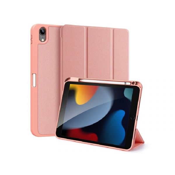 DUX DUCIS DOMO [Apple iPad 10.9 (2022)] aktív, oldalra nyíló tok RÓZSASZÍN