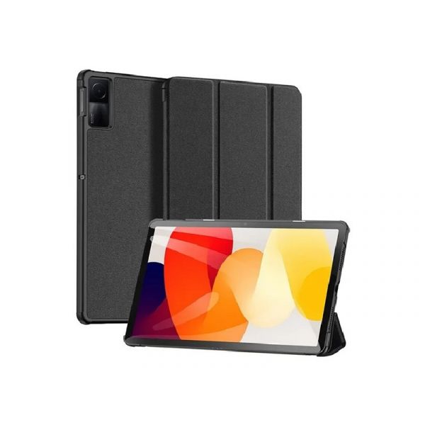 DUX DUCIS DOMO [Xiaomi Redmi Pad SE 11] aktív FLIP, oldalra nyíló tok FEKETE