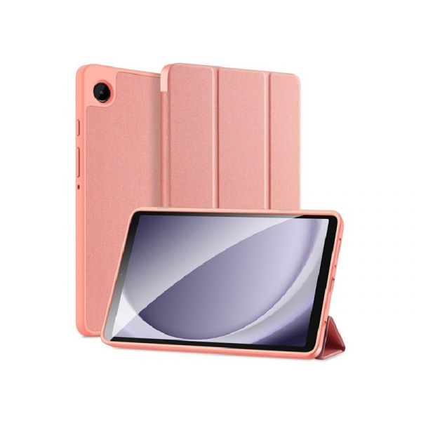 DUX DUCIS DOMO [Samsung Galaxy Tab A9] aktív FLIP, oldalra nyíló tok RÓZSASZÍN