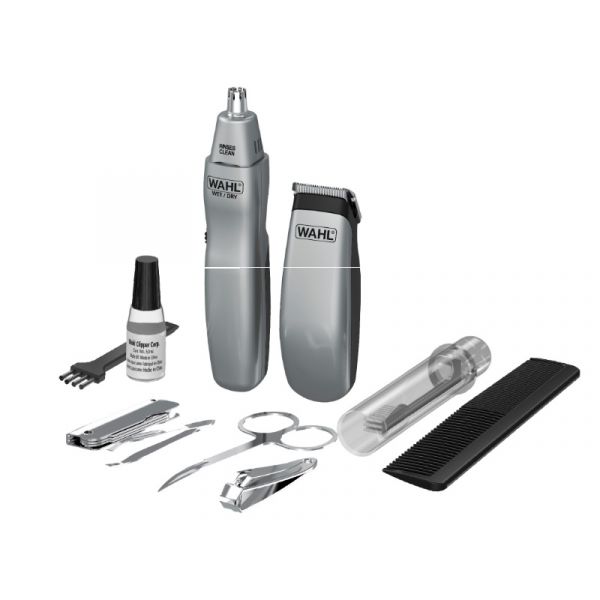 Wahl Travel Kit (9962-1816) vezeték nélküli utazó orr-, fülszor- és szakállnyíró szett (7700000025)