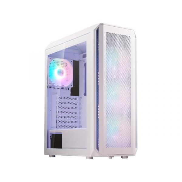 ADATA XPG Ház Midi ATX Valor AIR PLUS, 4x120mm RGB ventilátor, Tápegység nélkül, üvegfalú, fehér