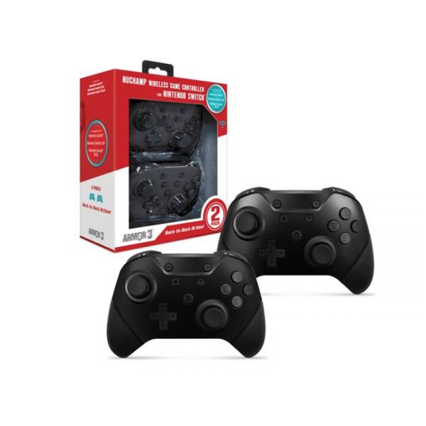 ARMOR3 NUCHAMP Nintendo Switch Kiegészítő Vezeték nélküli kontroller (M07467-BKBG) Fekete & Fekete (2-PACK)