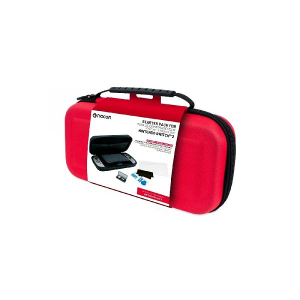 Nacon Nintendo Switch 2 utazótok + fólia - piros (SWITCHNEWPACK5RED)