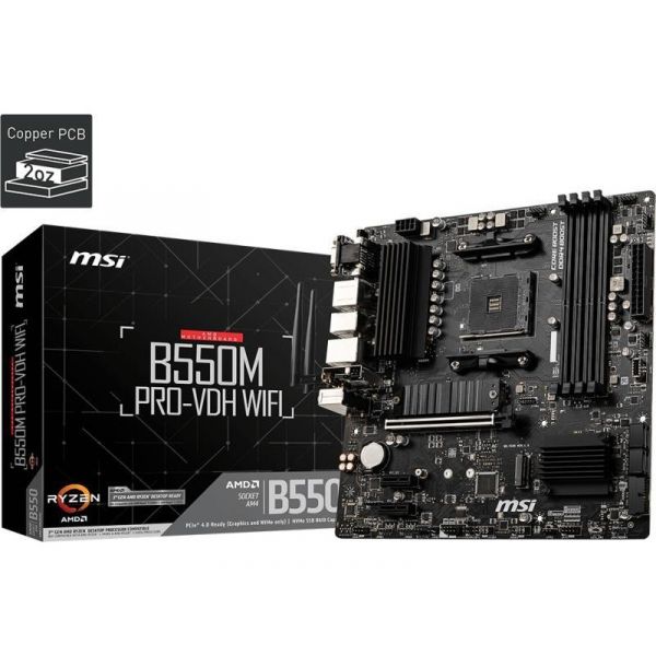 MSI B550M PRO-VDH WIFI AM4 m-ATX Alaplap