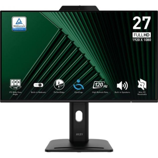 MSI Business PRO MP272PMG 27 FHD IPS 120Hz monitor, Webkamerával (9S6-3PD99T-001) Black