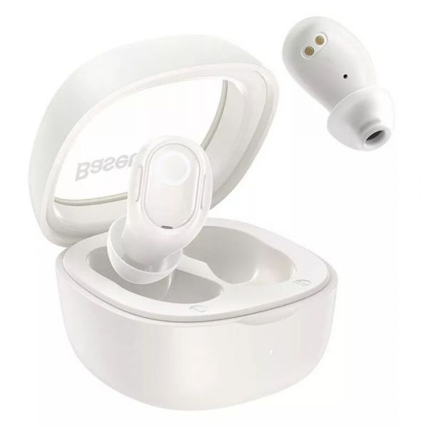 BASEUS BOWIE WM02 OS bluetooth fülhallgató SZTEREO (v5.3, TWS, extra mini + töltőtok) FEHÉR (NGTW370202)