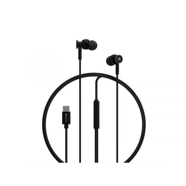 Devia Smart Series M1 Metal In-Ear sztereó fülhallgató - Type-C (ST108776) fekete