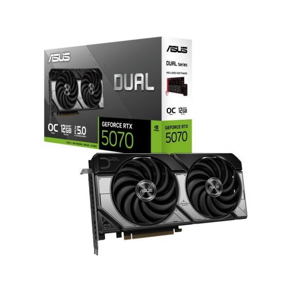 ASUS DUAL GeForce RTX 5070 12GB OC Videókártya (DUAL-RTX5070-O12G)